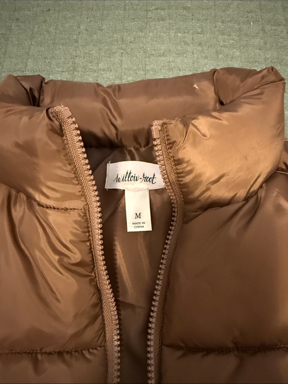 Willow Girls Rust-Brown Puffer Vest - Picture 2 of 3